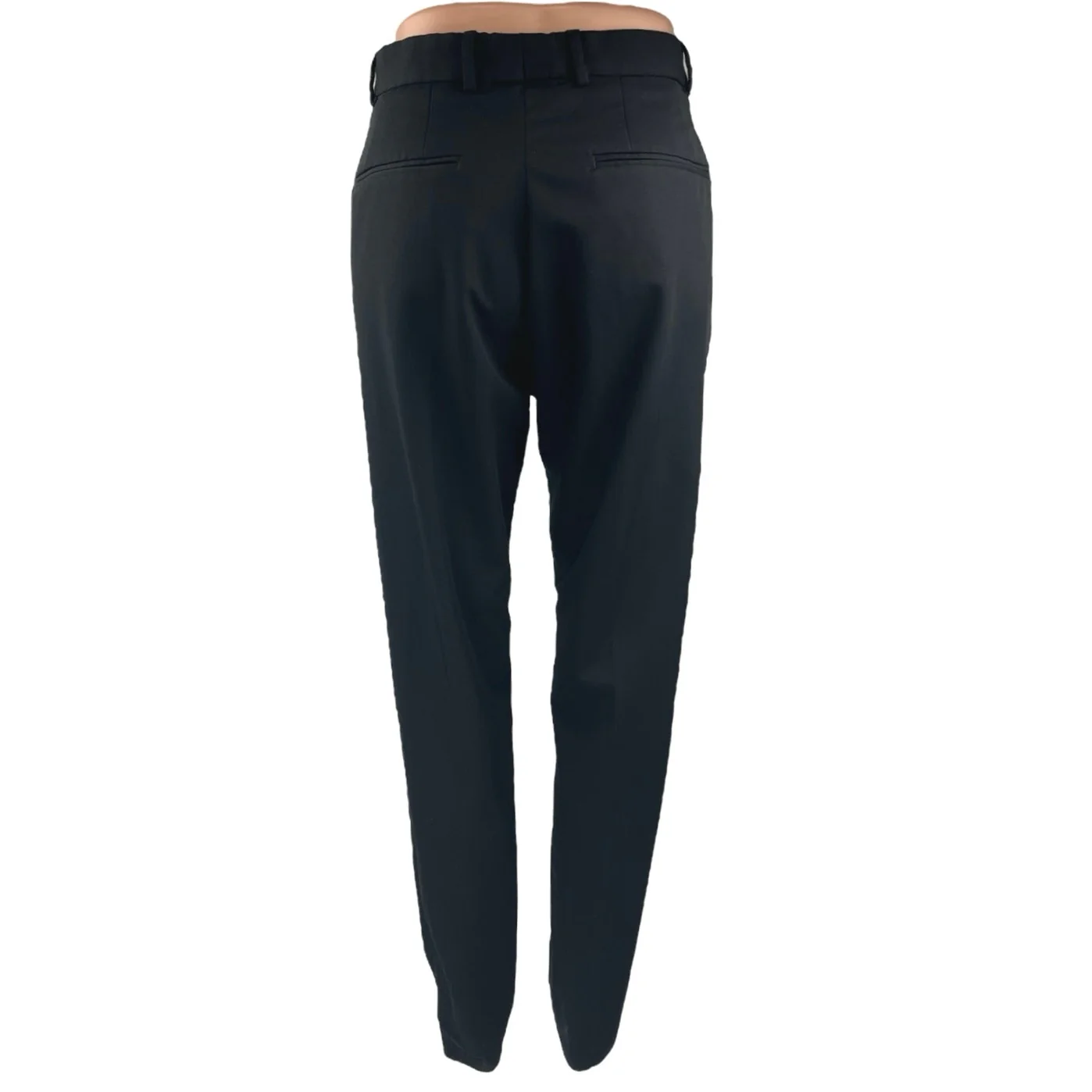 Zara Women's Black Straight Leg High Waist Ankle Career Trousers Dress Pants 30 - Image 3