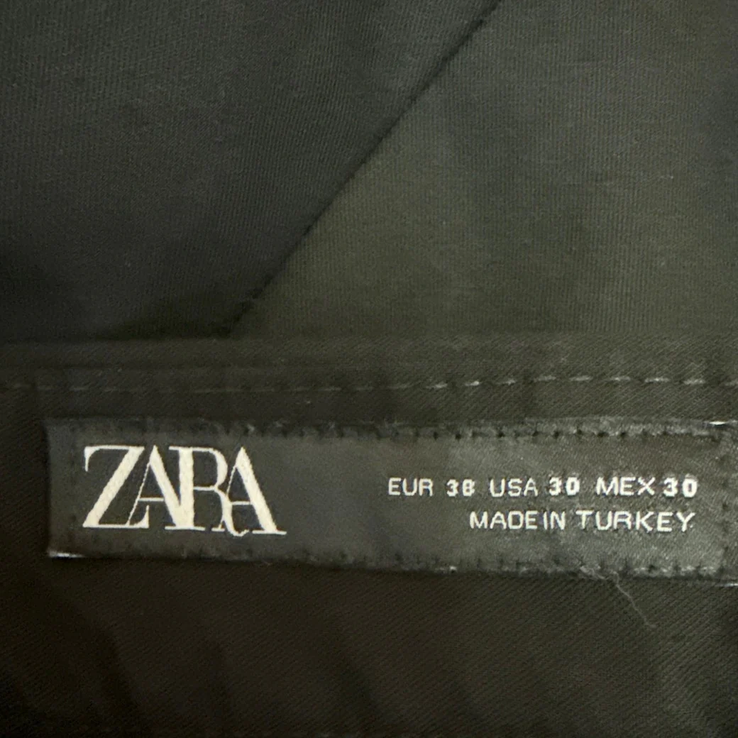 Zara Women's Black Straight Leg High Waist Ankle Career Trousers Dress Pants 30 - Image 4