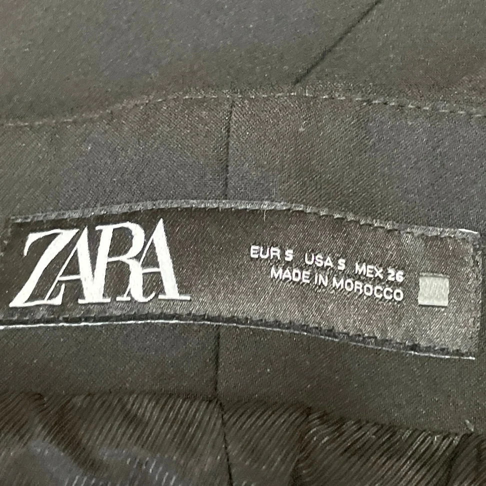 Zara Womens  Black Strapless Buttoned Tailored Bustier Bandeau Tank Tube Top S - Image 4