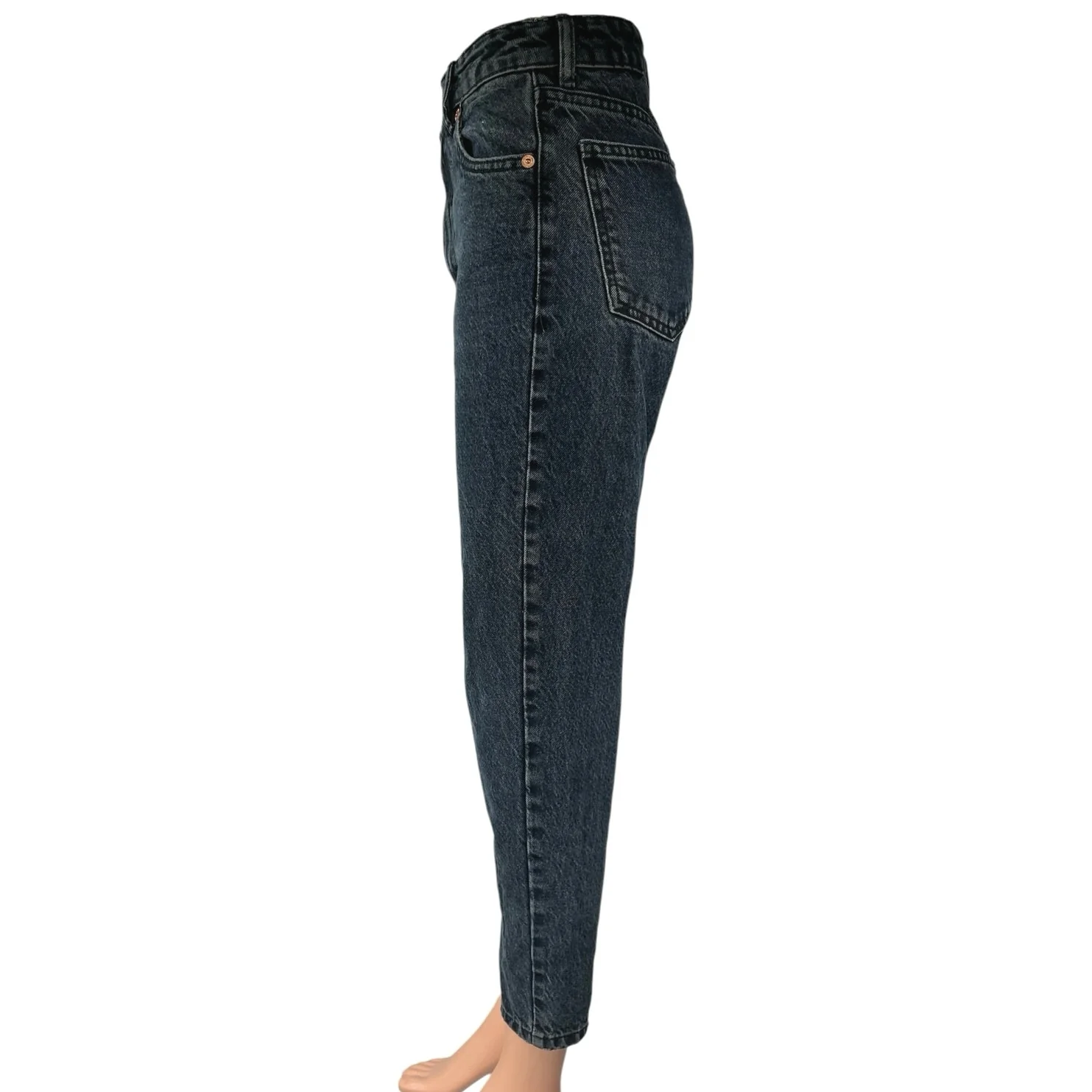 Zara Women's Black Wash High Waisted Skinny Ankle Denim Jeans Pants Size 0 - Image 2