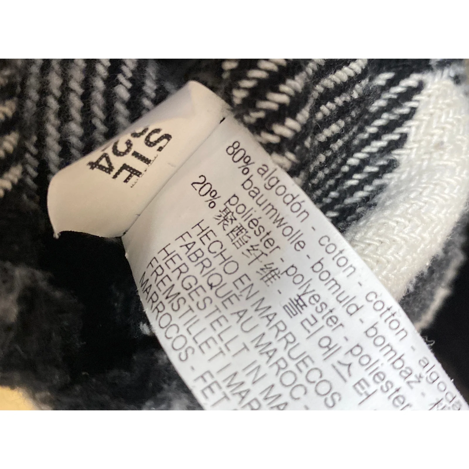 Zara Women's Black White Plaid Long Sleeve Cropped Shirt Jacket Shacket Size M - Image 4