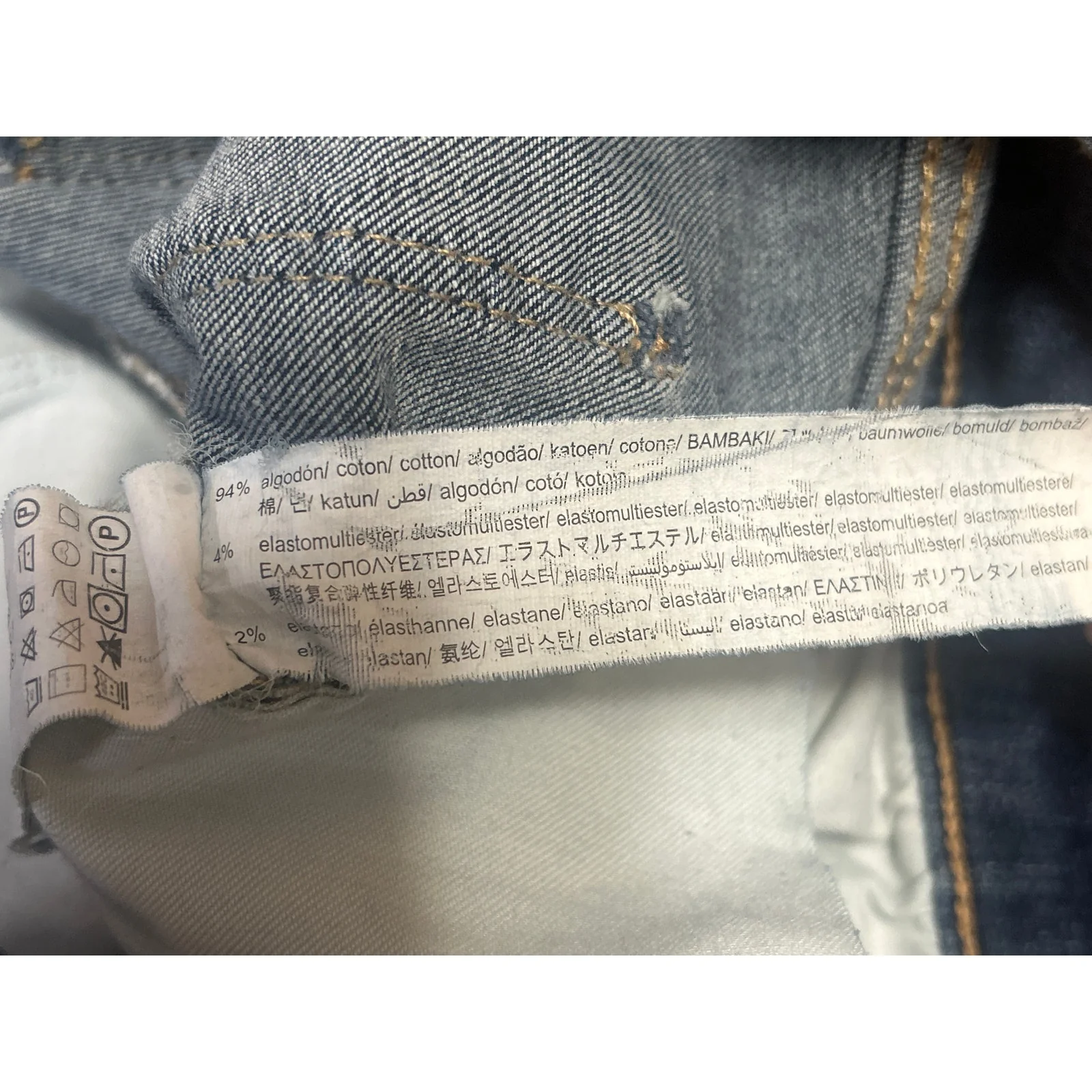 Zara Women's Blue High Waisted Medium Wash Stretch Skinny Denim Jeans Size 2 - Image 5