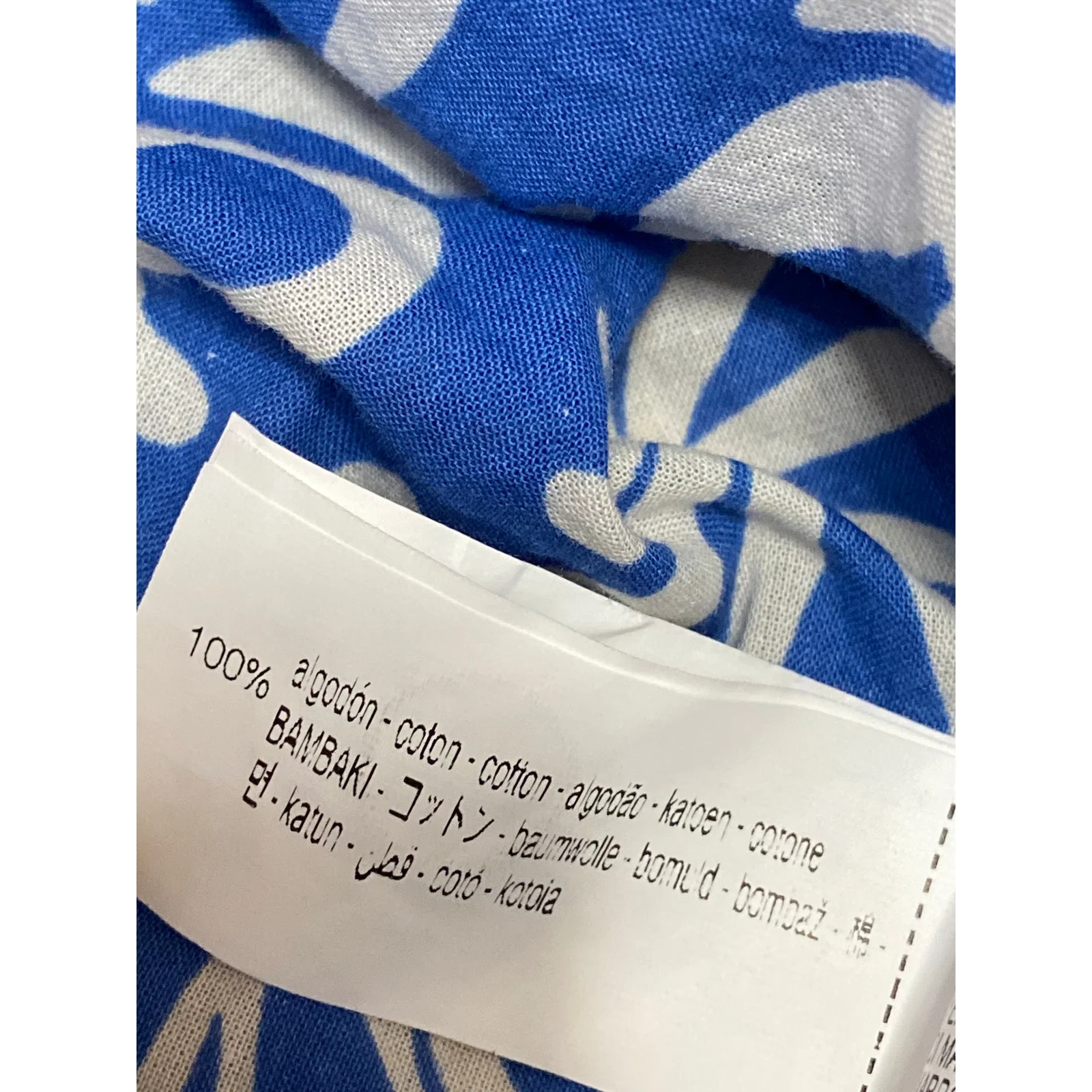 Zara Women's Blue Printed Short Sleeve Shirt & Wide Leg Trousers Matching Set M - Image 5