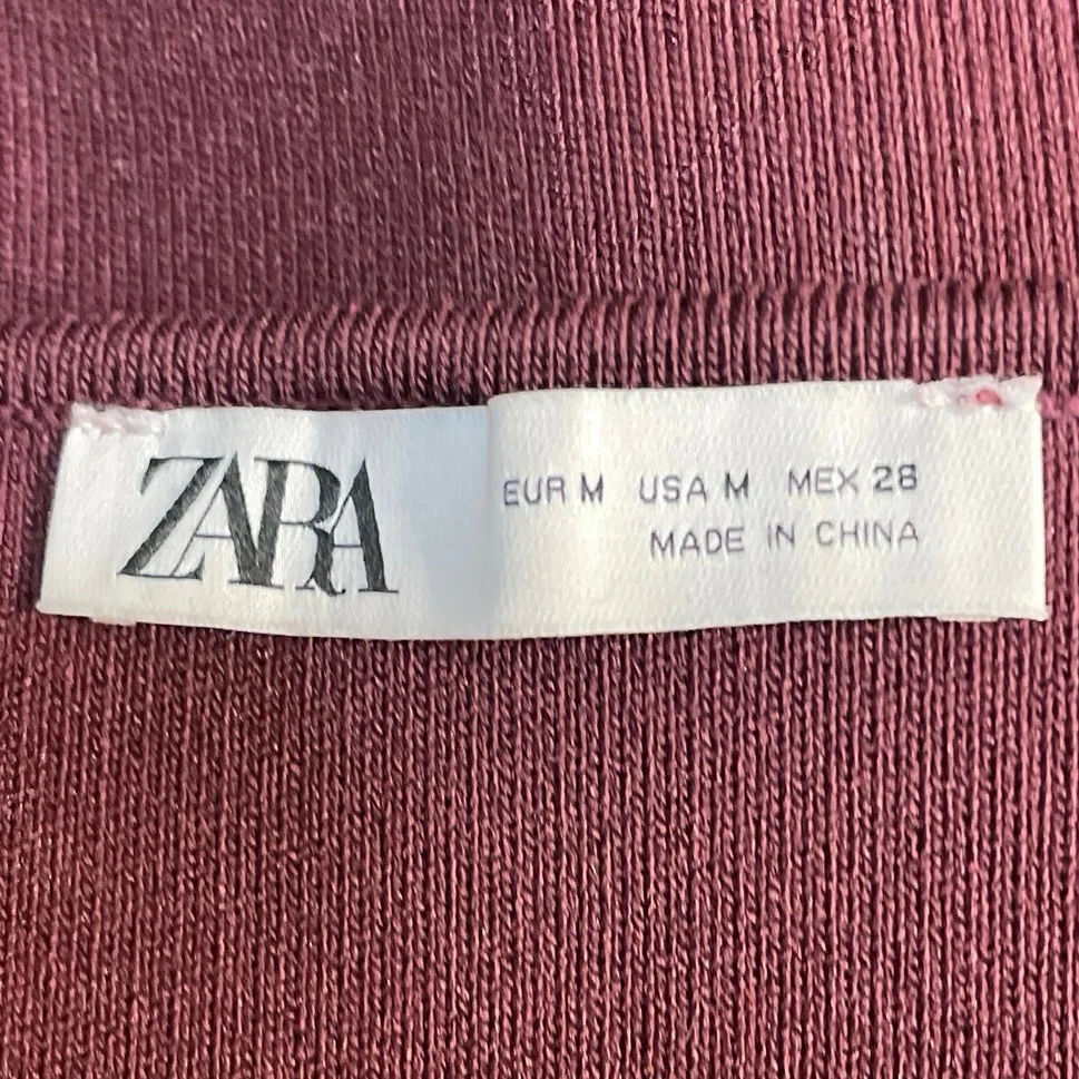 Zara Women's Boat Neck Sleeveless Button Up Tunic Peplum Tank Blouse Vest Top M - Image 4