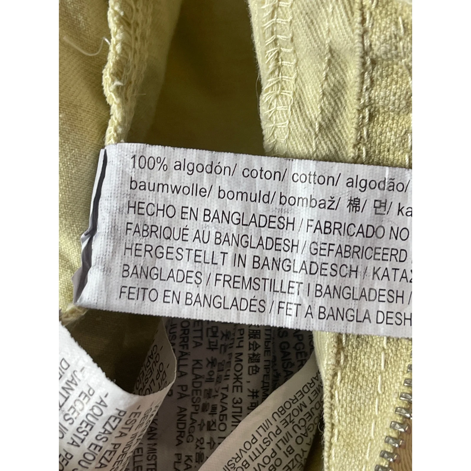 Zara Women's Cream Beige Khaki High Rise Straight Cargo Trousers Pants Size 4 - Image 5