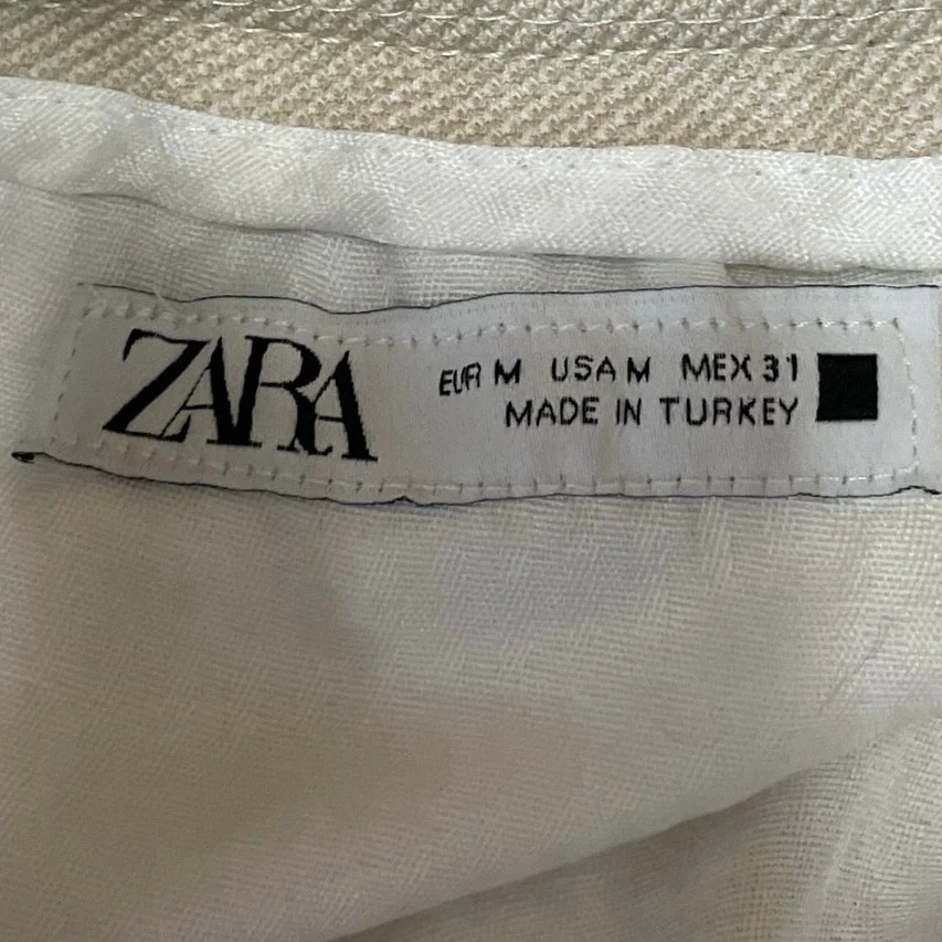 Zara Women's Gray High Waisted Drawstring Tapered Trousers Sweat Pants Size M - Image 4