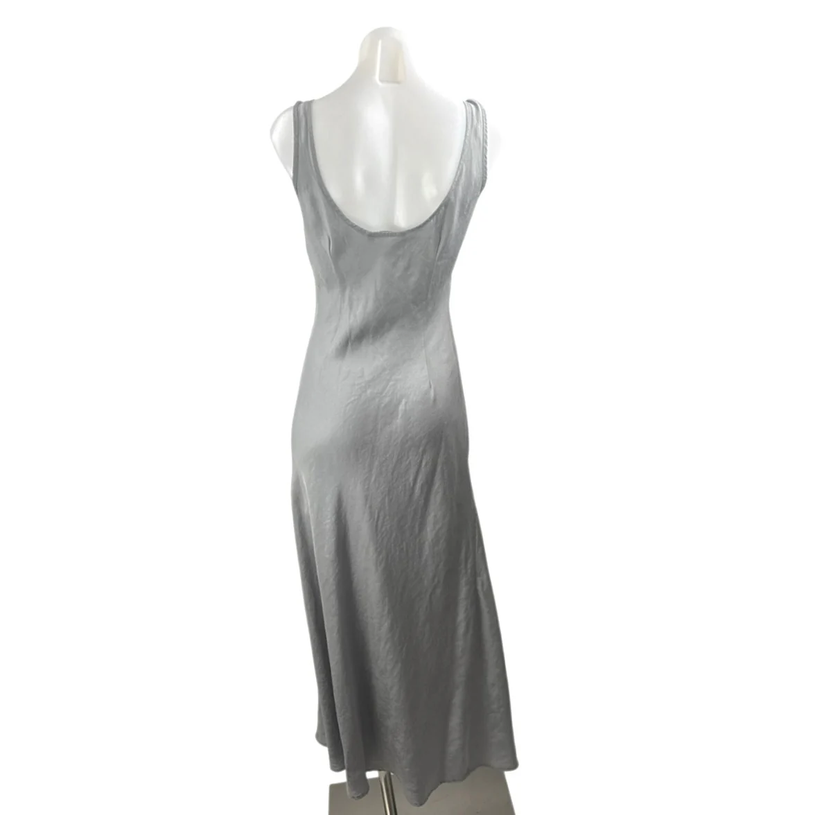 Zara Women's Gray Sleeveless Scoop Neck Cami Open Back Tank Maxi Dress Size 0 - Image 3