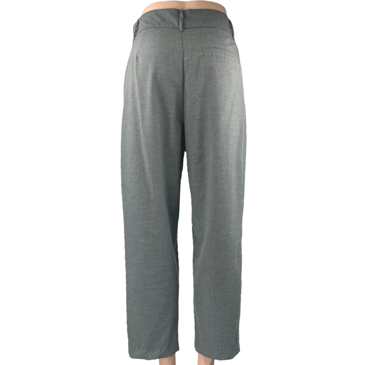Zara Women's Gray Straight Leg High Waisted Pleated Trousers Dress Pants Size XS - Image 3