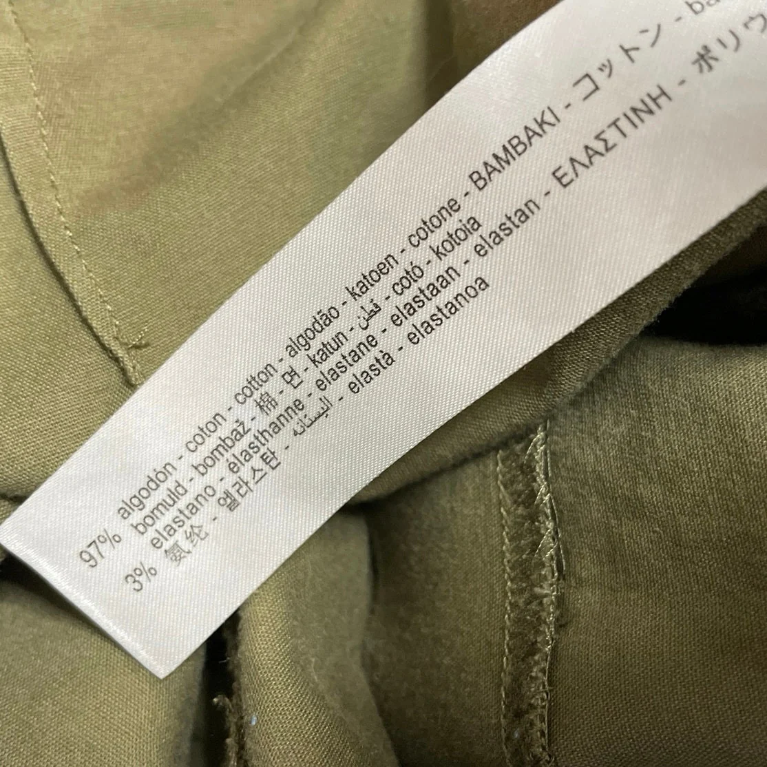 Zara Women's Green High Rise Pleated Cuffed Chino Khaki Mini Shorts Size XS - Image 5
