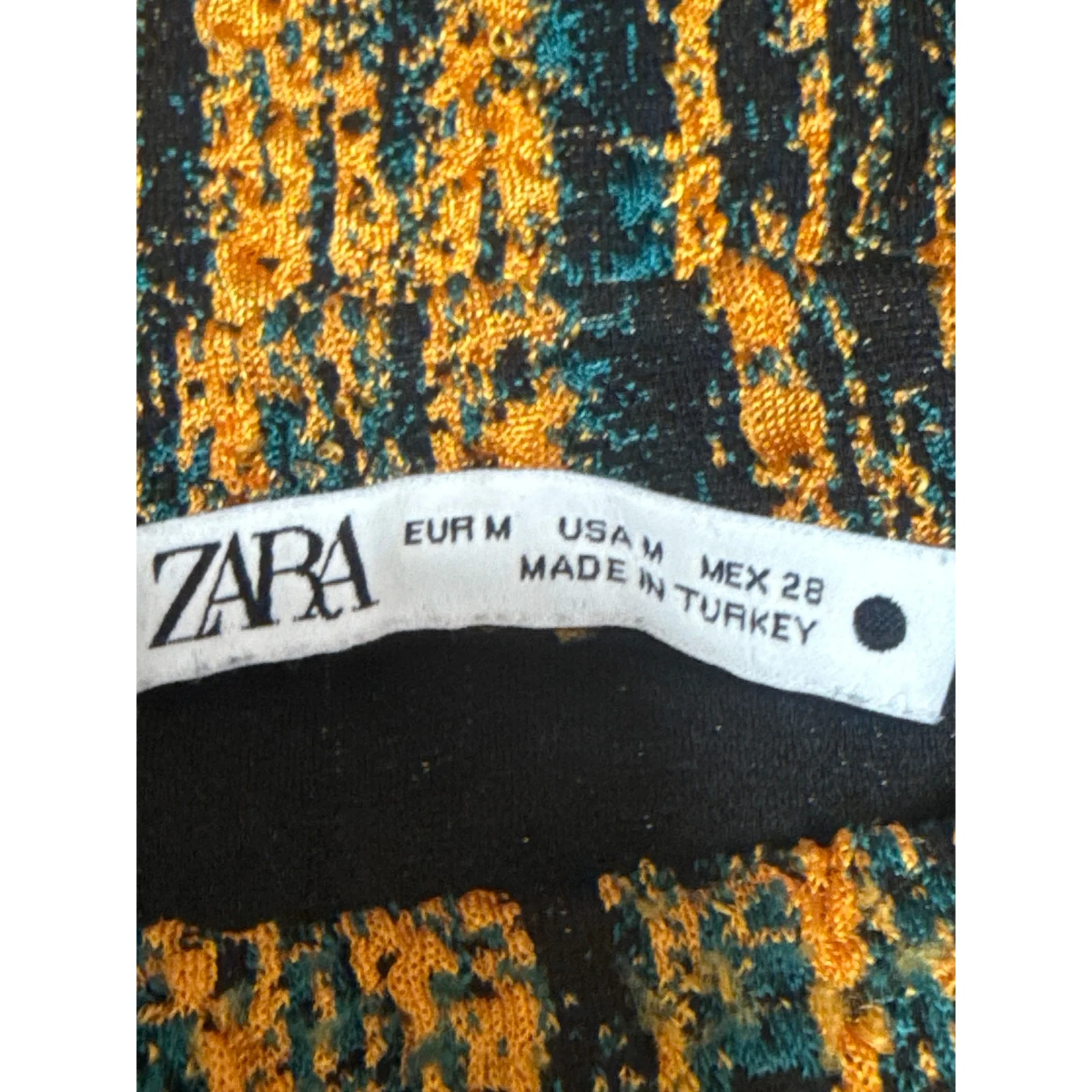 Zara Women's Multicolor Textured Mock Neck Sleeveless Crop Tank Sweater Top Sz M - Image 4