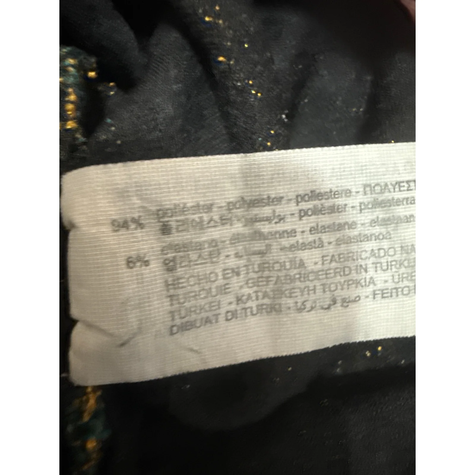 Zara Women's Multicolor Textured Mock Neck Sleeveless Crop Tank Sweater Top Sz M - Image 5