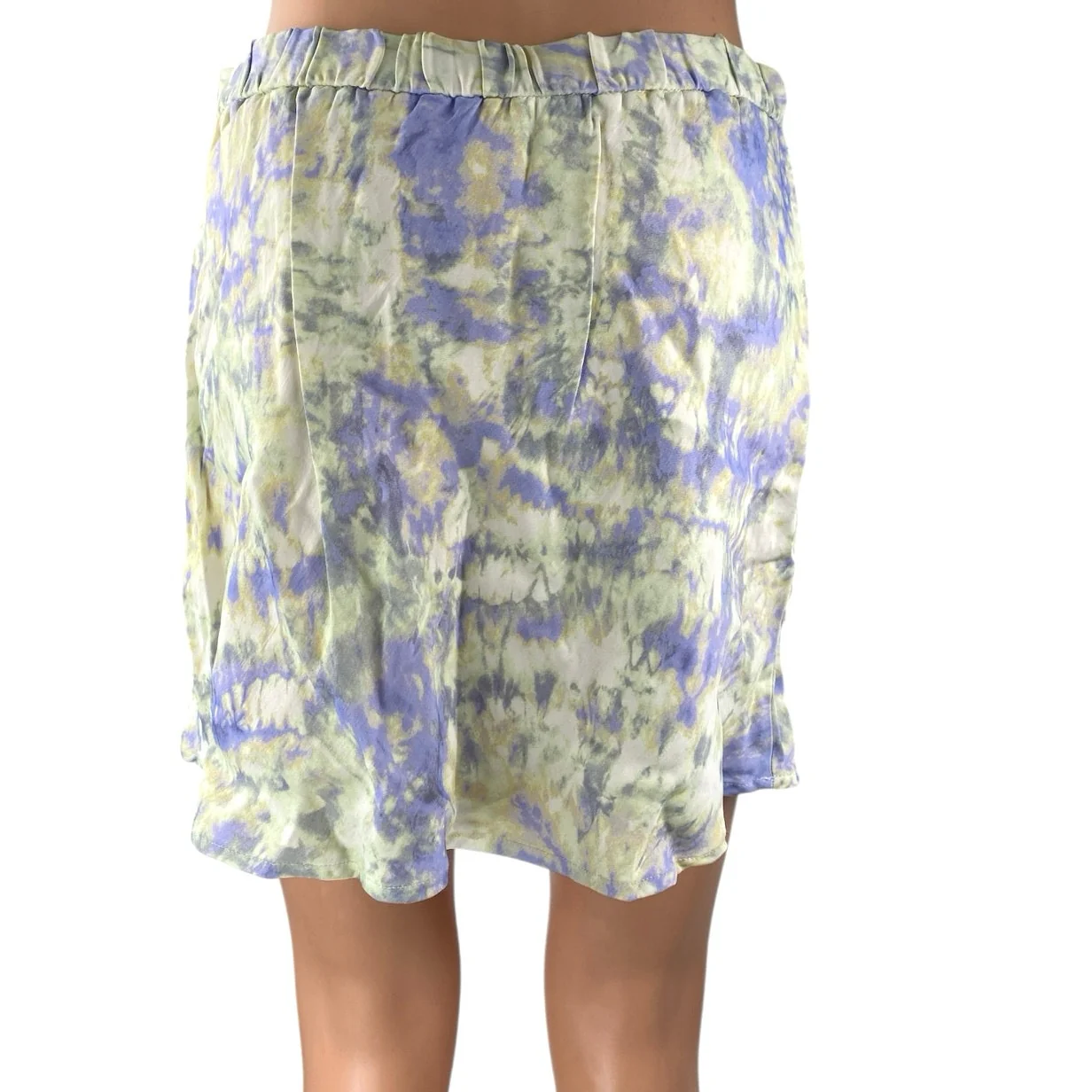 Zara Women's Multicolor Tie Dye Elastic Waist Mini A-Line Flared Skirt Size M - Image 3