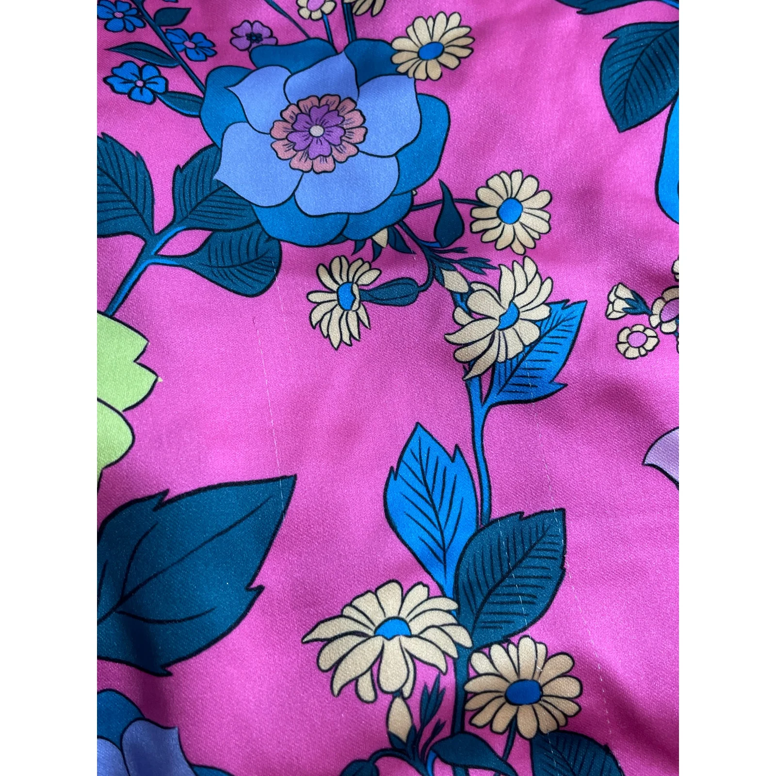 Zara Women's Pink Floral Cutout Keyhole Tie Long Sleeve Blouse Crop Top Size S - Image 8