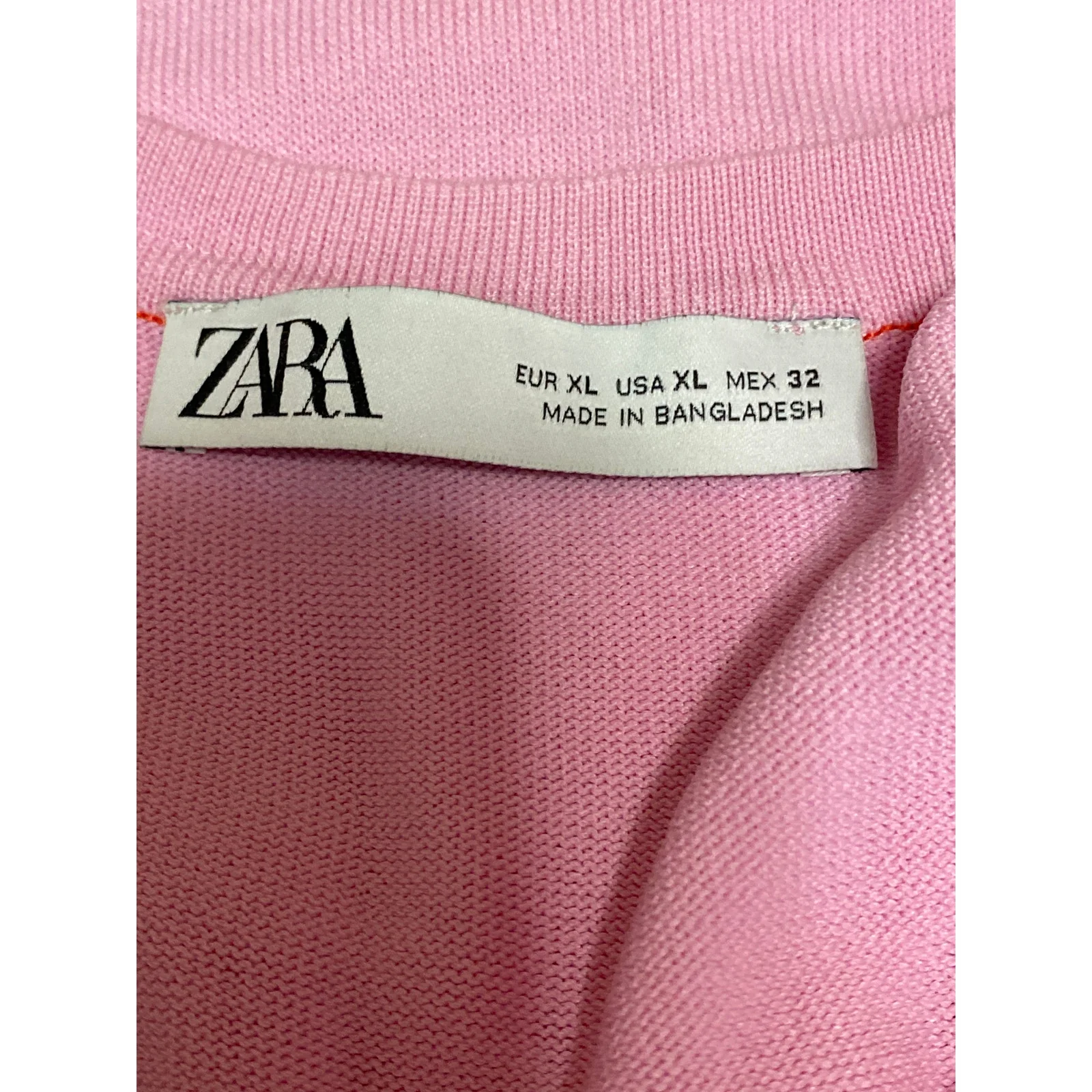 Zara Women's Pink Sleeveless Scoop Neck Basic Cami Camisole Tank Top Size XL - Image 4