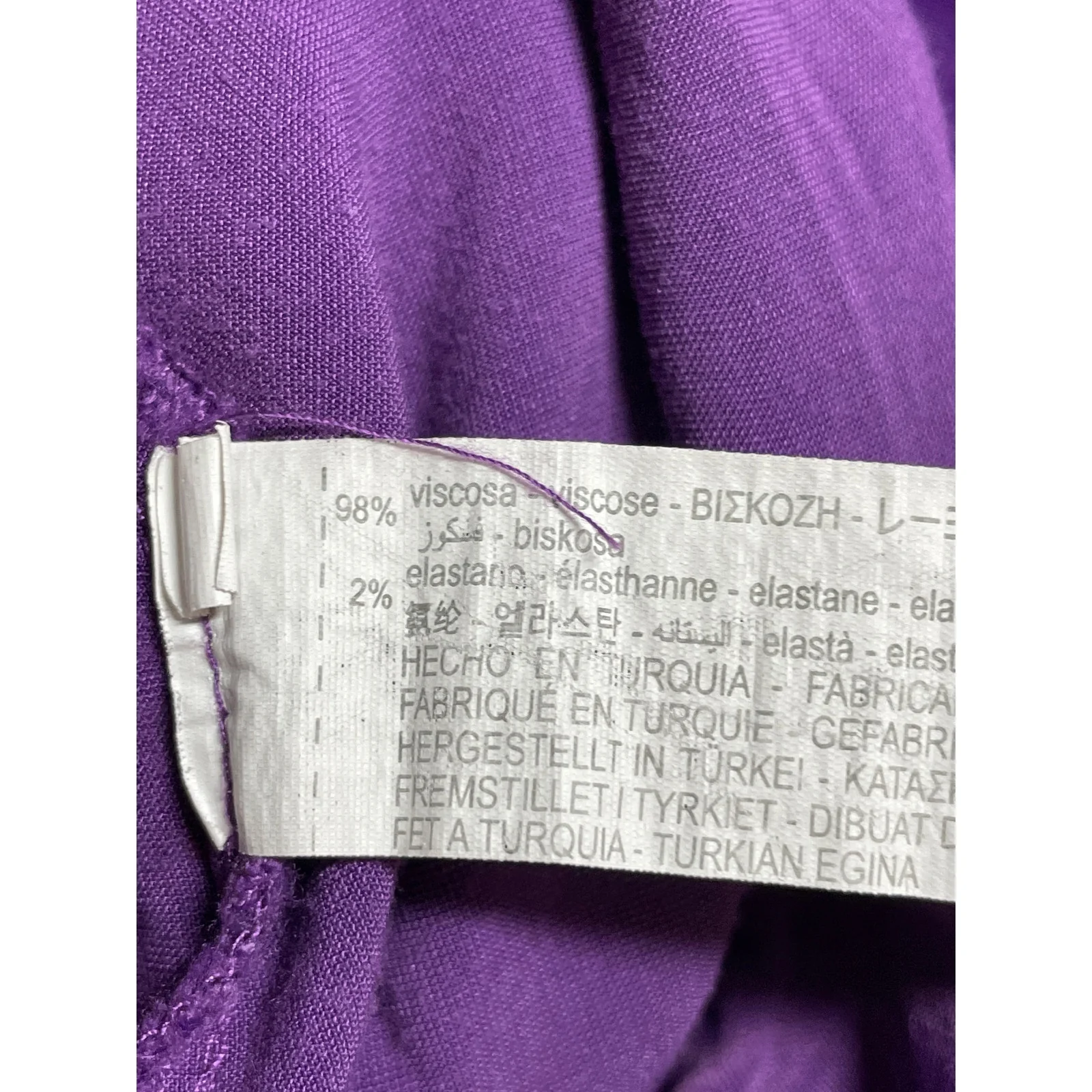 Zara Women's Purple High Rise Pleated Palazzo Wide Leg Trousers Dress Pants Sz M - Image 6