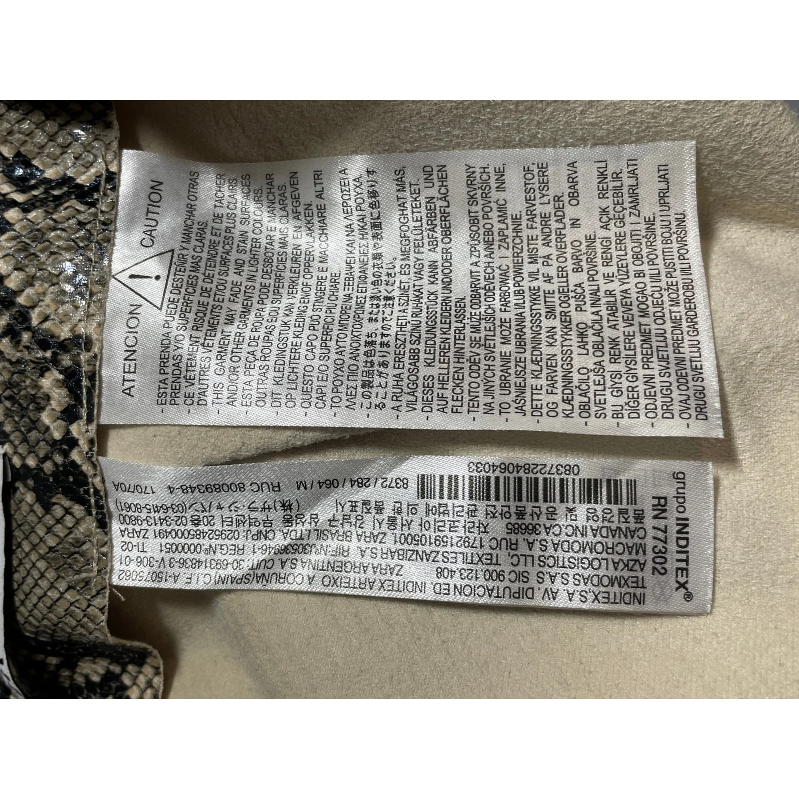 Zara Women's Snakeskin Faux Vegan Leather High Rise Mini Flare A-Line Skirt M - Image 6