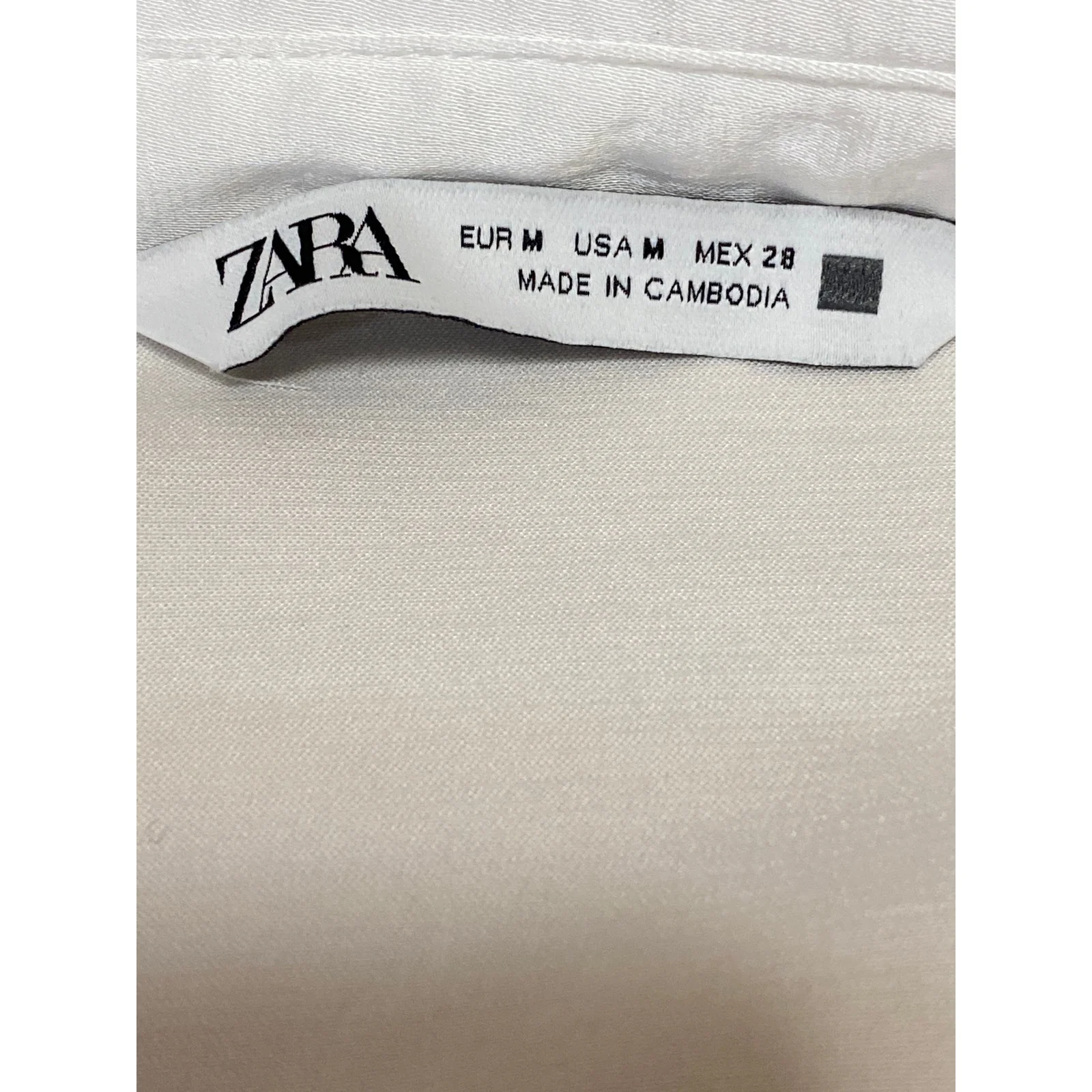 Zara Women's White Silky Satin Collared Long Sleeve Button Down Shirt Top Size M - Image 7