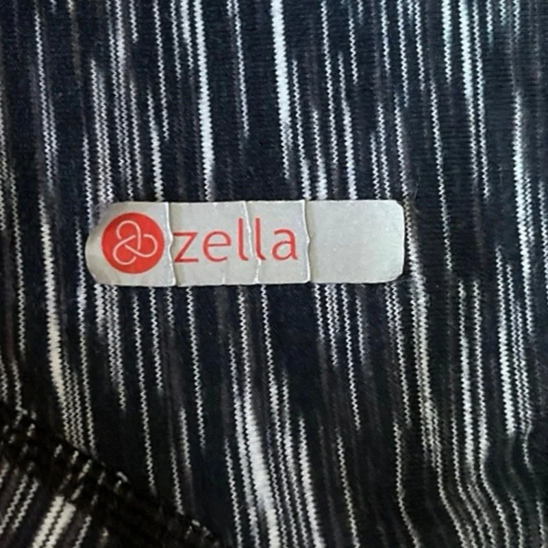 Zella Black Space Dye Low Rice Pull On Stretch Workout Capri Leggings Size M - Image 4