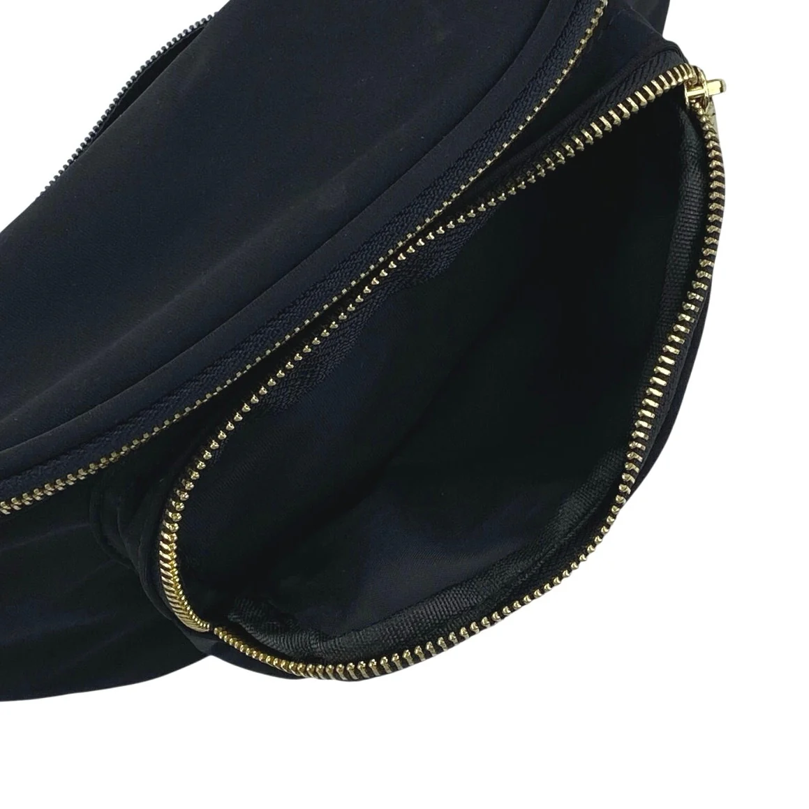 Zorfin Women's Black Gold Accent Adjustable Strap Travel Crossbody Belt Bag OS - Image 5